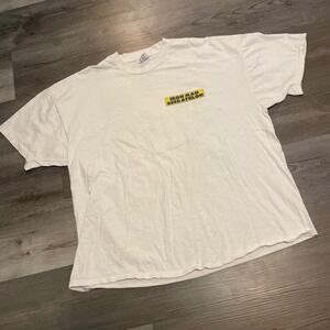 Vintage 1996 Iron Man Beerathlon T Shirt Mens XXL White Joe Blow Delta 90s Tee